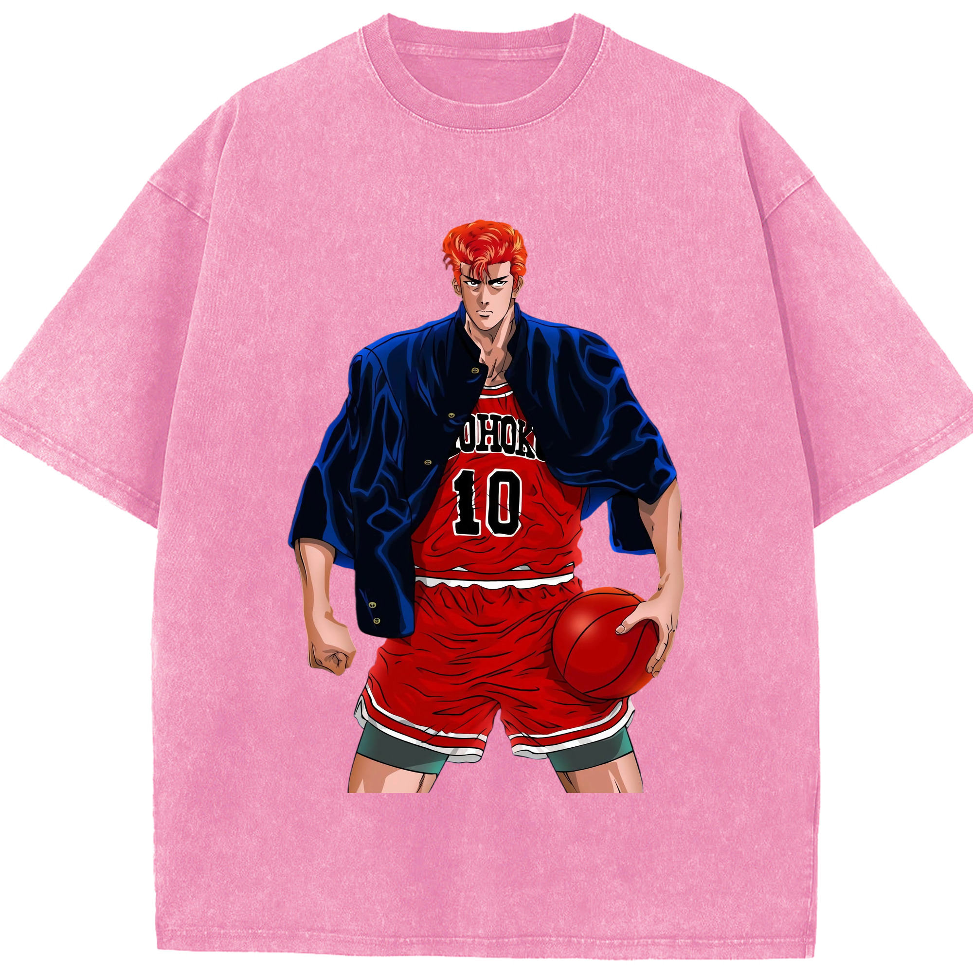 （画像用） SLAM DUNK／スラムダンク 綿100% ヴィンテージ風 半袖Tシャツ（フロントプリント）